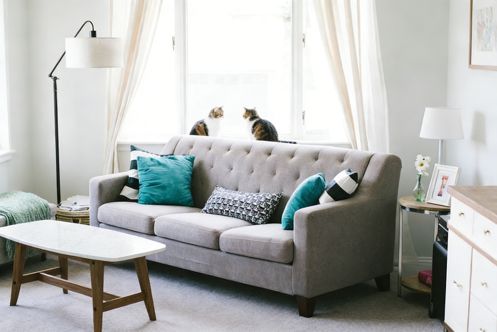 Berlin Esstisch aus Walnussholz - Grün