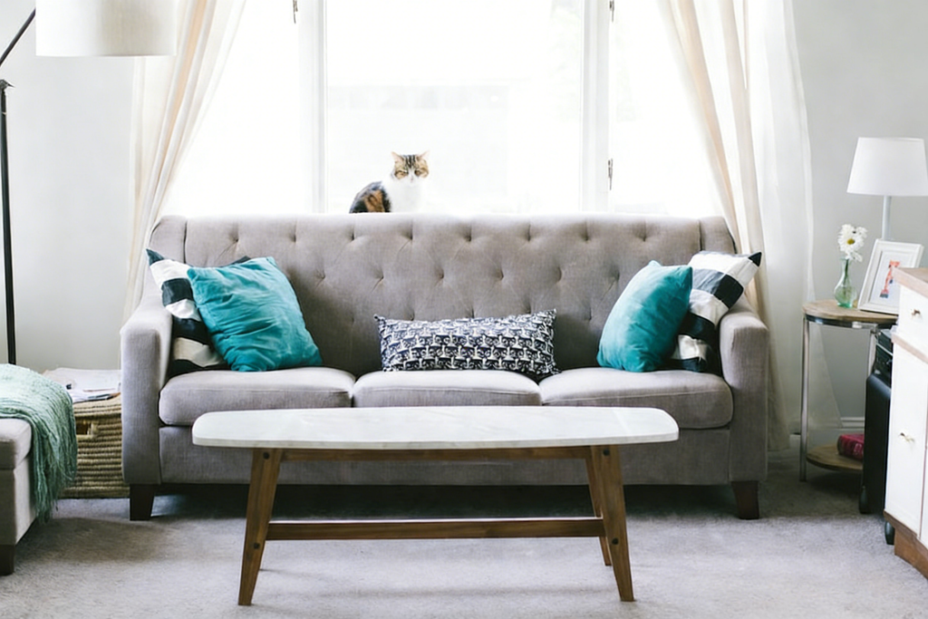 Berlin Esstisch aus Walnussholz - Grün