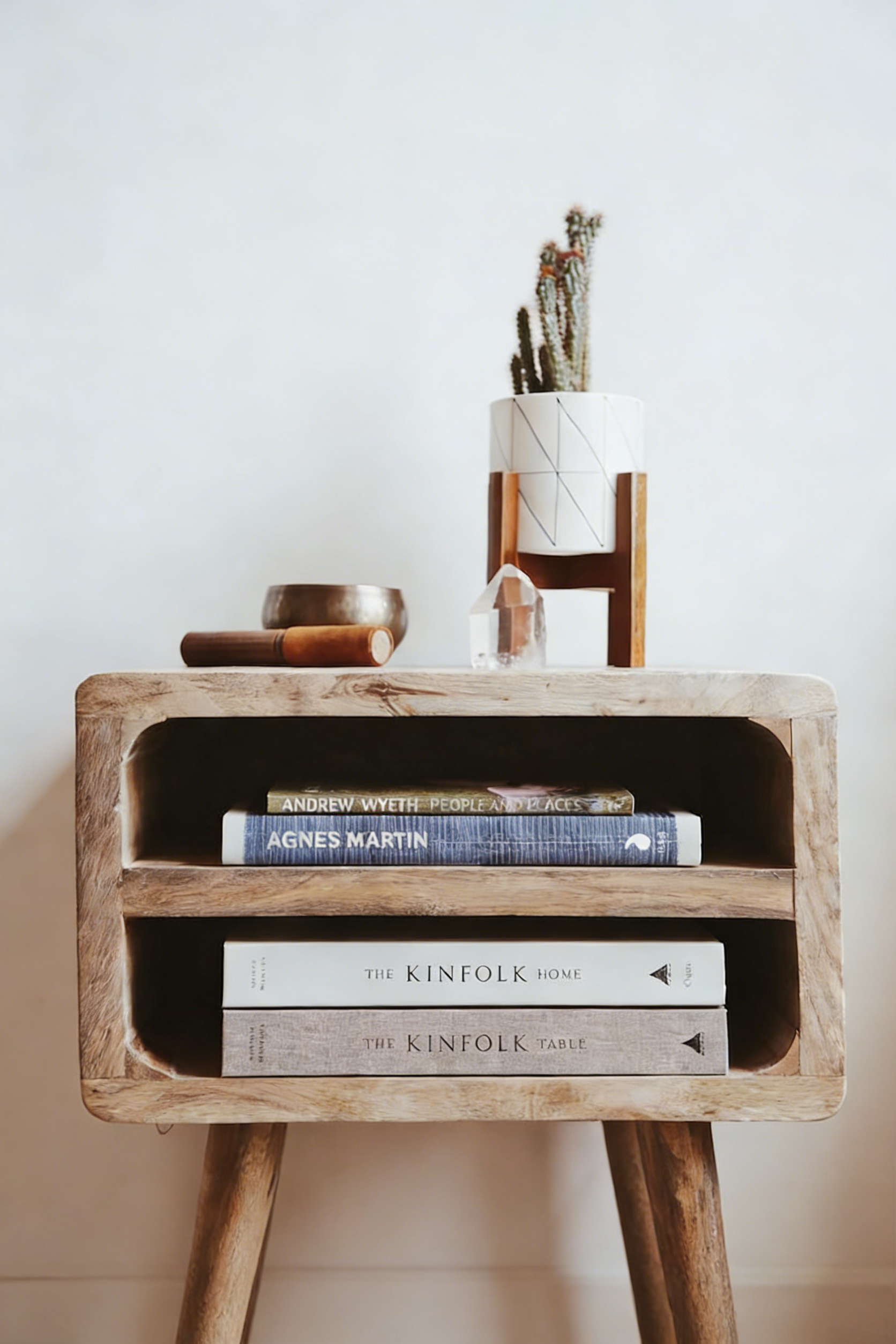 Dream Bett mit Eichenholz-Kopfteil - Grau