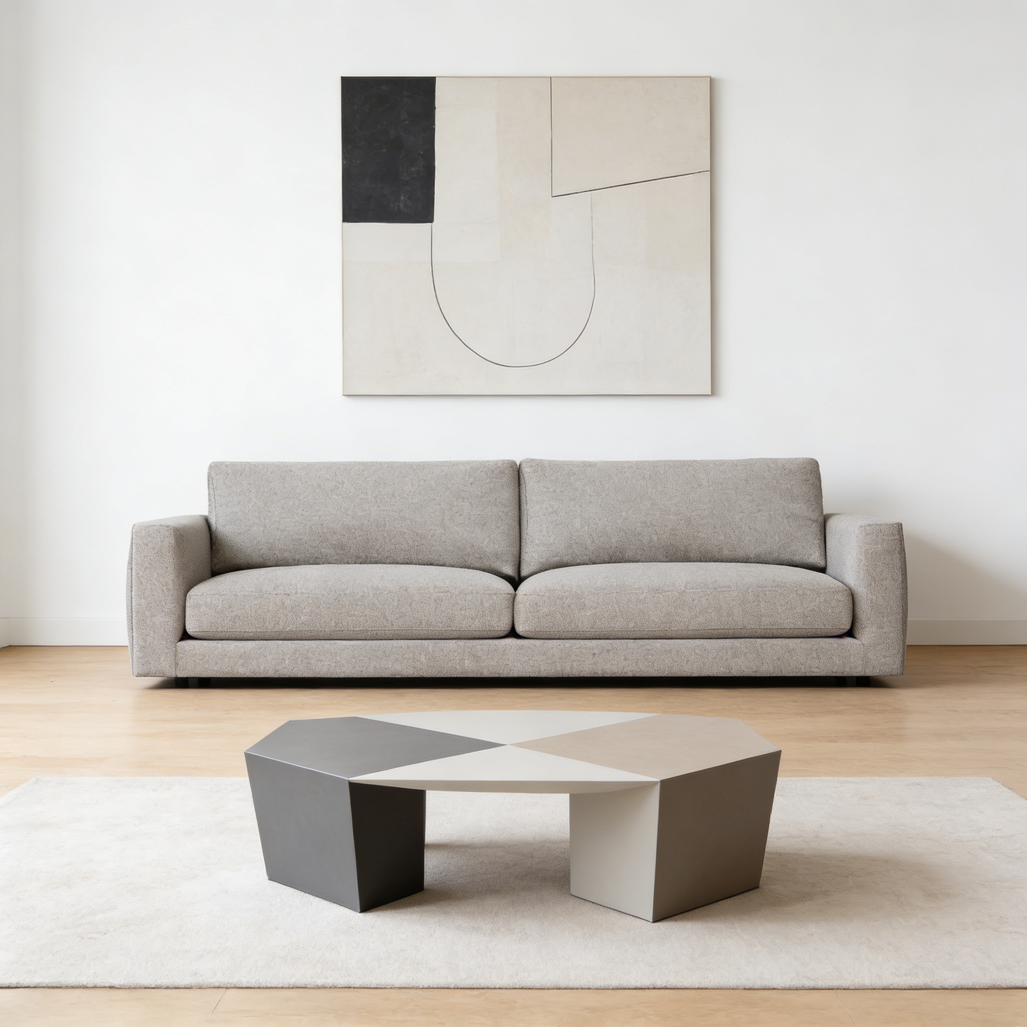 Line Couchtisch - Holz Tischplatte (Wei?)